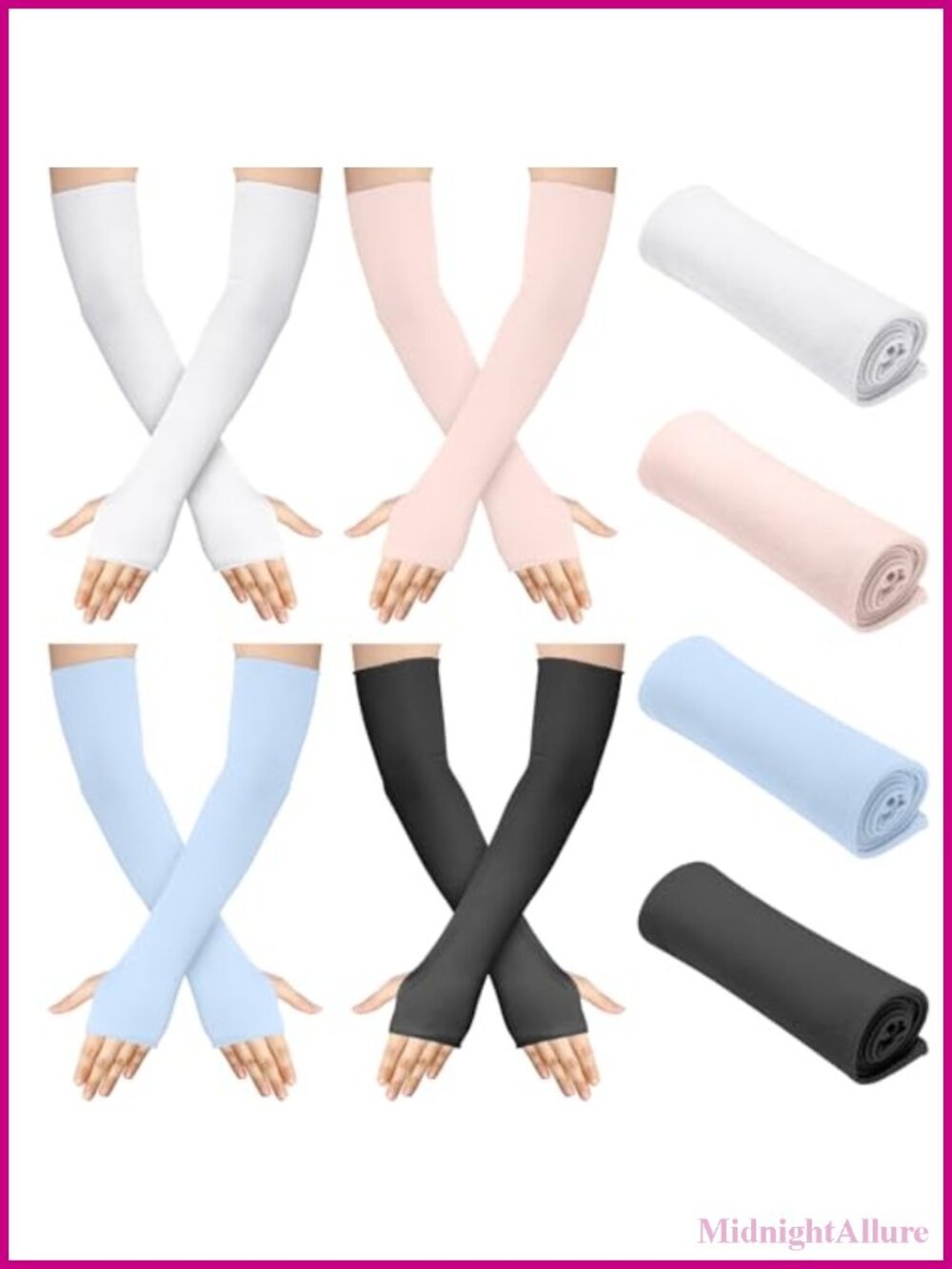 Modal Cotton Fingerless UV Sun Gloves Elbow Length Driving